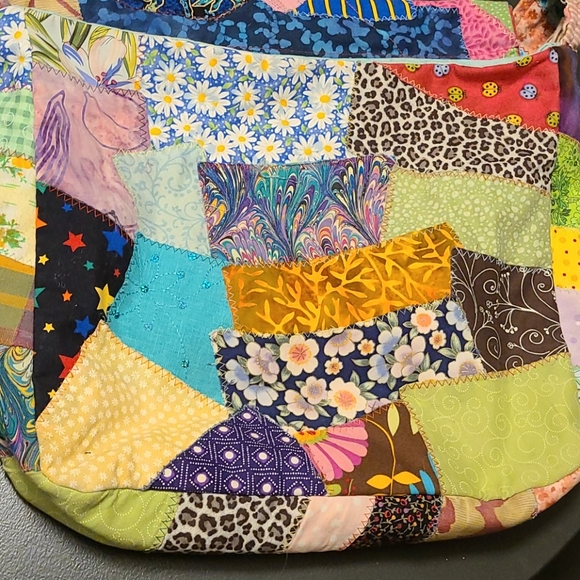 Homemade patchwork messenger bag - Picture 5 of 6